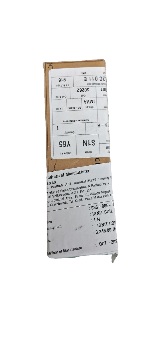 VW Polo, Vento, Ameo, Skoda Rapid Ignition Coil - 036905715H VW
