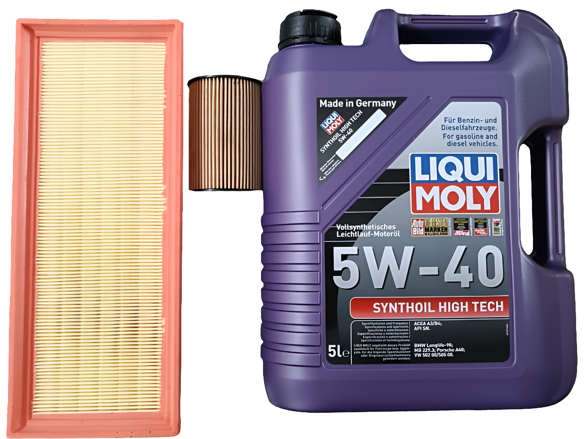 Audi A4 8K2, Q5 2.0 Diesel Service Combo - Liqui Moly Synthoil High Tech 5W40 5L + Oil & Air Filter German Brand