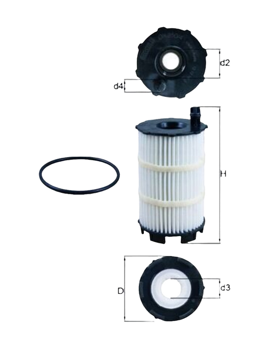Audi A4 RS4, Q7, A8, R8, A6 RS6 4.2 Tsi, Lamborghini, VW Touareg Oil Filter - OX 350/4D Mahle
