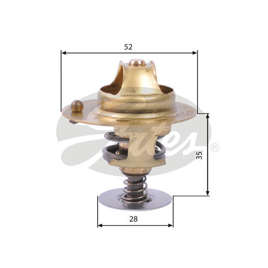 Honda Coolant Thermostat - TH14178G1 Gates