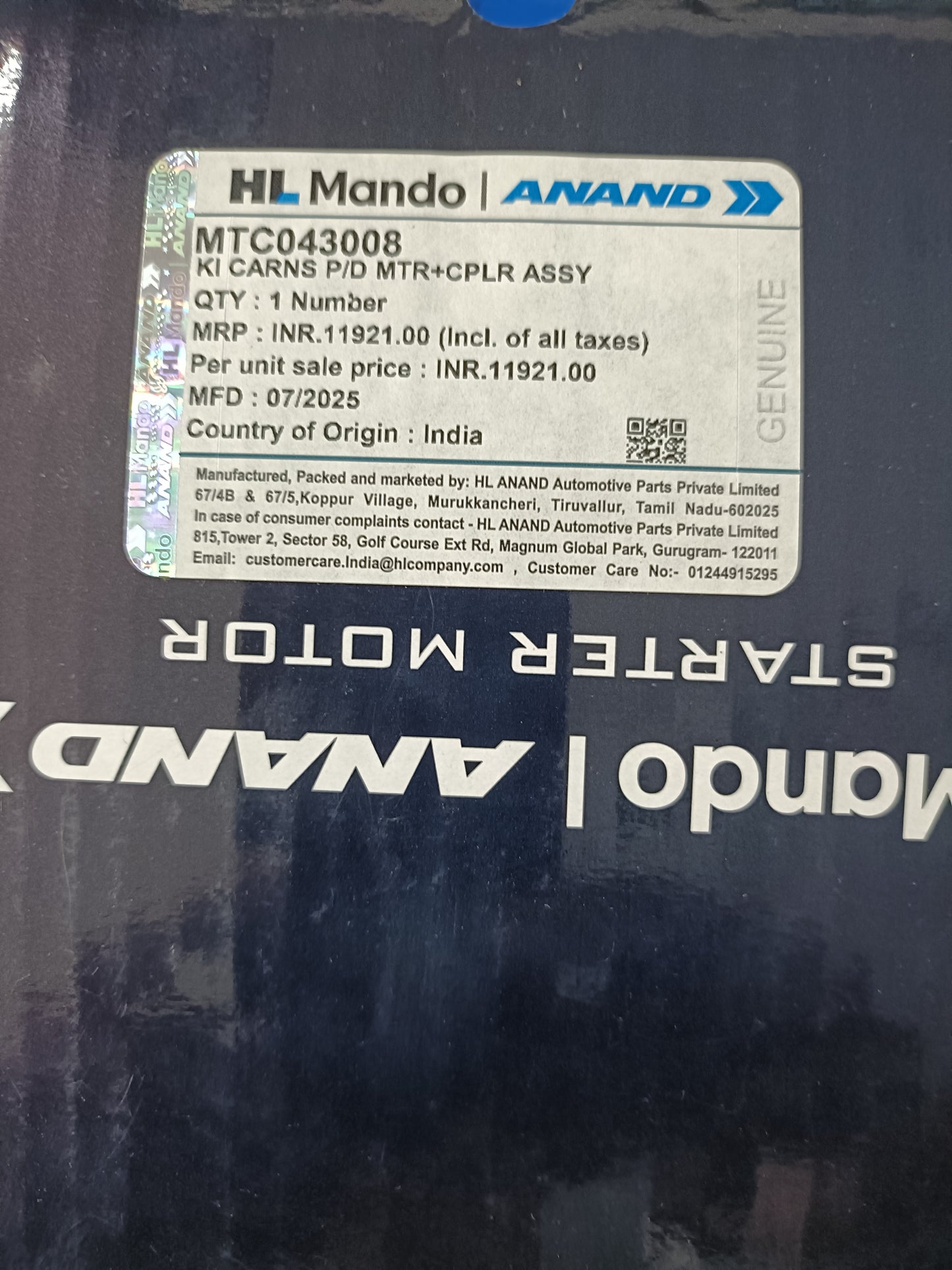 Kia Carens Steering Motor - MTC043008 Mando