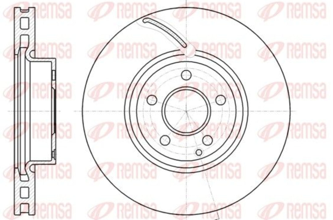Mercedes W204, W212 - Front Disc Rotor Set, Dia 322 mm - 61067.10 Remsa
