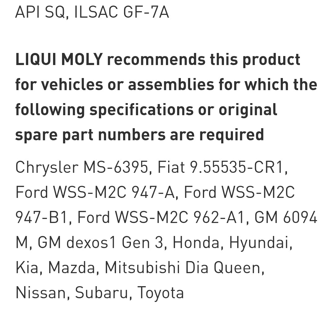 Liqui Moly Special Tec AA 0W-20 4L - 9705 Liqui Moly