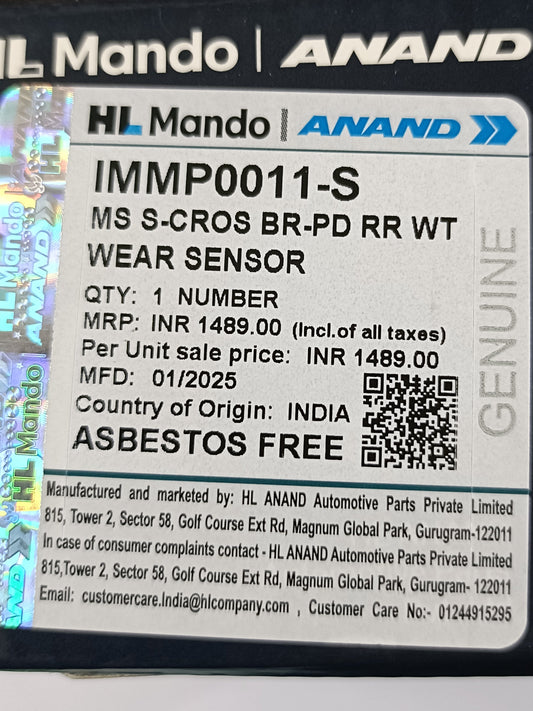 Maruti Suzuki S-Cross Rear Brake Pads - IMMP0011-S Mando