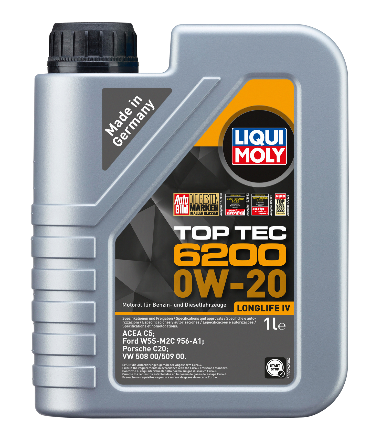 Liqui Moly Top Tec 6200 ACEA C5 0W-20 Longlife IV 1 Litre - 20787 Liqui Moly