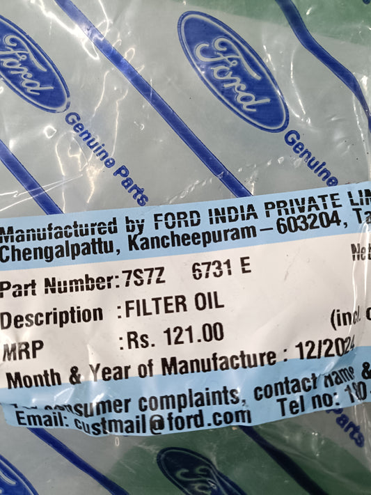 Ford Figo, Ecosport Petrol Oil Filter - 7S7Z6731E Ford