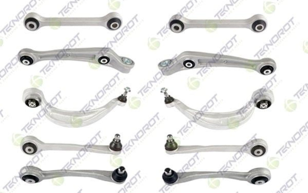 Audi A4 8K2, Q5 8RB ( 2008-15 ) Front Lower & Upper Arms Suspension Set with Link Rods (Set of 10) - A-700 Teknorot