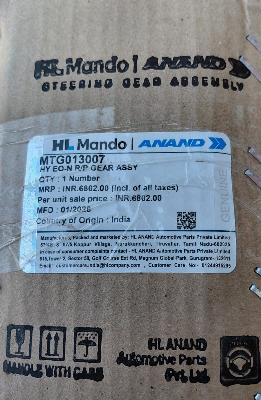 Hyundai Eon Steering Assembly - MTG013007 Mando