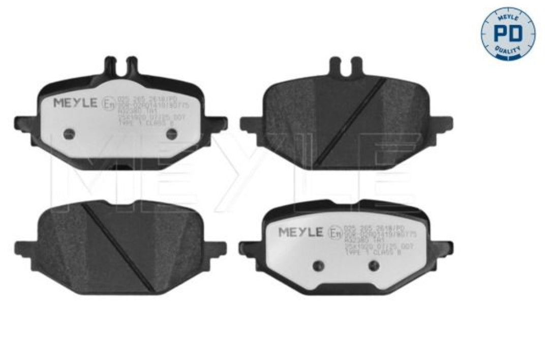 Mercedes C W206, E W214 Rear Brake Pads - 0252652618/PD Meyle Germany