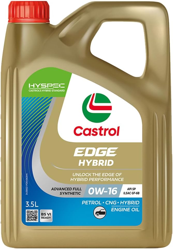 Castrol Edge 0W-16 Hybrid Full Synthetic Engine Oil 3.5L - Castrol