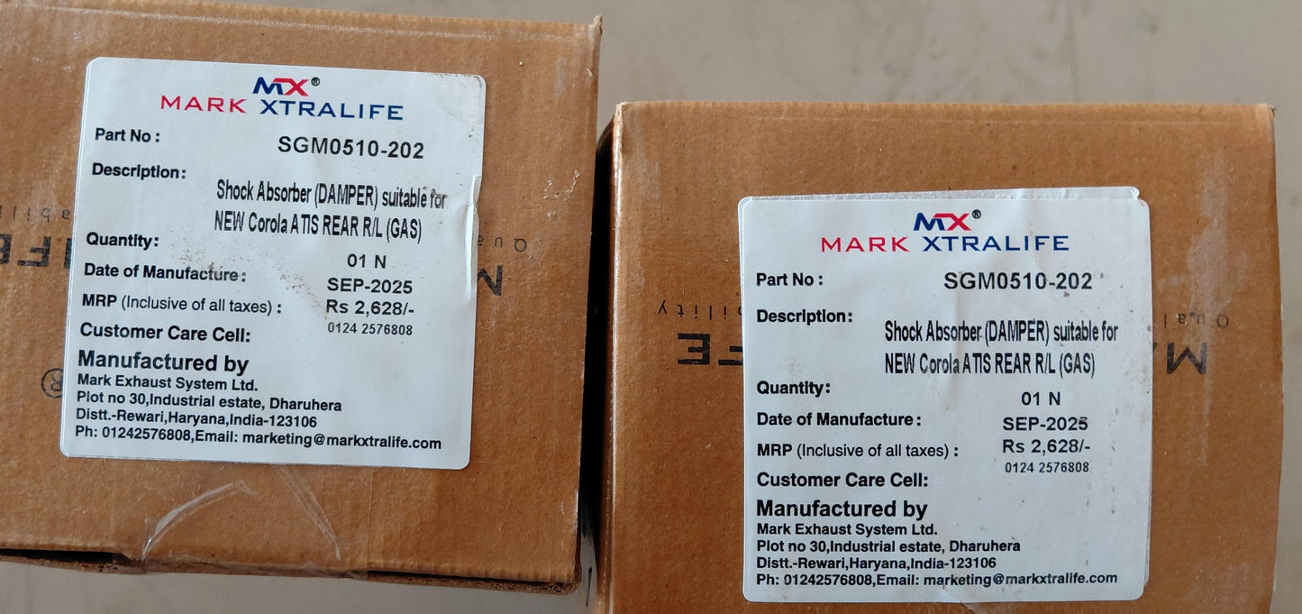 Toyota Corolla Altis New Rear Shocker Set - SGM0510-202 Mark Xtralife