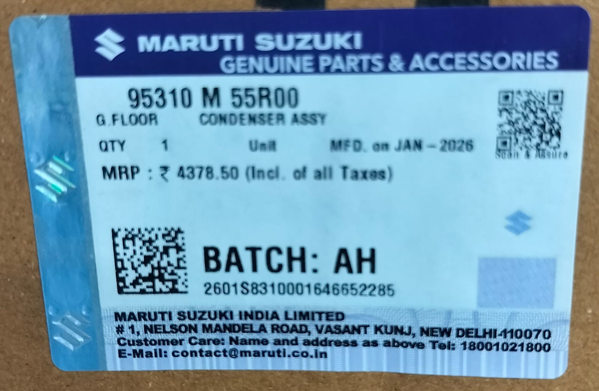 Mauti Suzuki Swift New (2018-24), Dzire (2017-24) Petrol - Condenser Assy 95310 M 55R00 - MGP Genuine