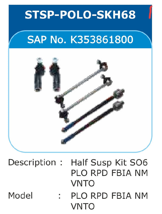 VW Polo, Vento, Ameo, Skoda Rapid, Fabia Half Suspention Kit - STSP-POLO-SKH68 Varroc