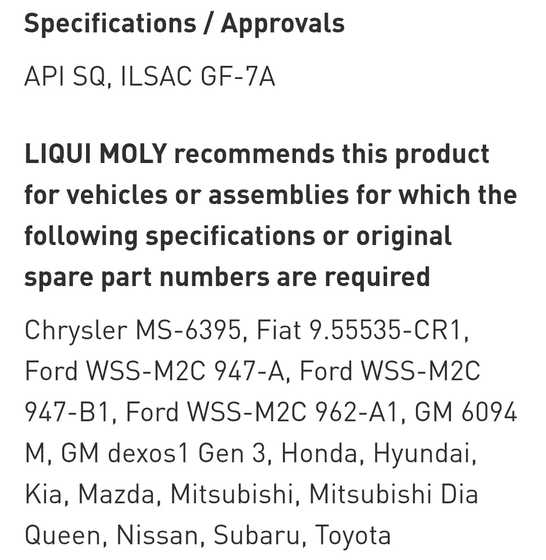 Liqui Moly Molygen 0W-20 Advance Full Synthetic 4L - 21357 Liqui Moly