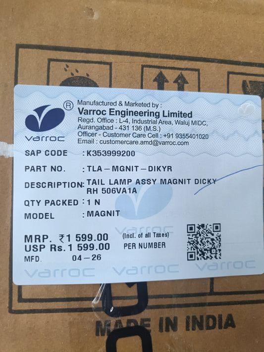 Nissan Magnite Dicky Tail Light Right- TLA-MGNIT-DIKYR Varroc
