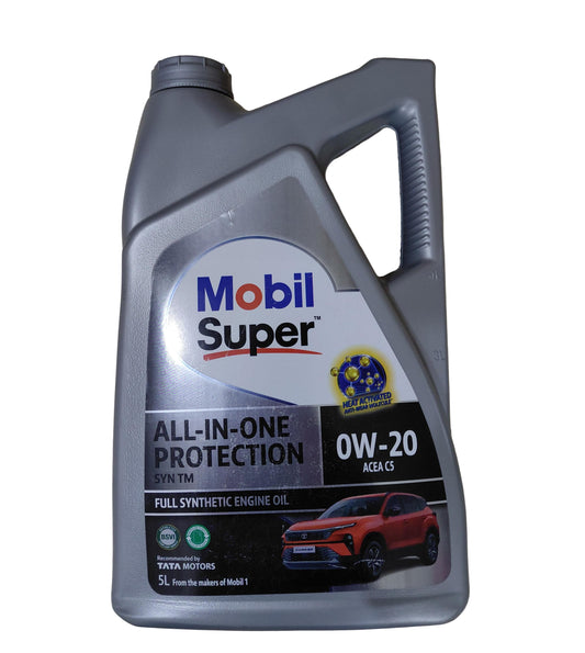 Tata Harrier Diesel Service Combo - Tata Oil Filter + Air Filter + 5L ACEA C5 0W-20 Full Synthetic Engine Oil Mobil