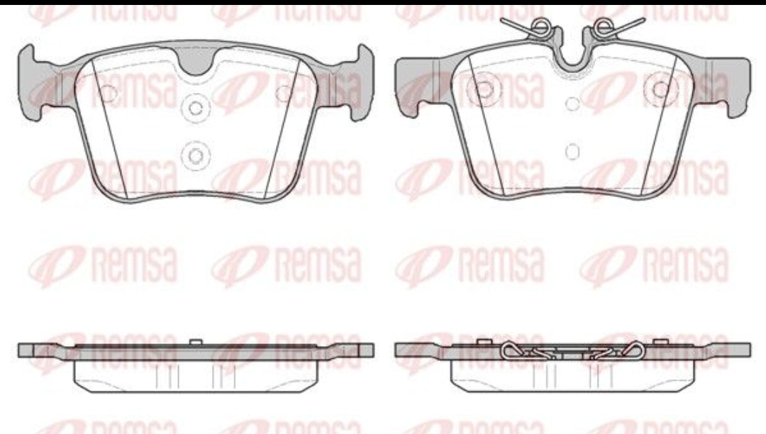 Jaguar E-Pace, F-Pace, XE X760, XF II X260, Land Rover DS L550, Range Rover Evoque, Volvo XC60 II, XC90 II N/M - Rear Brake Pad Set - 1516.40 Remsa