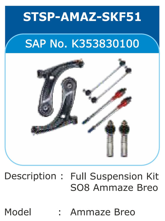 Honda Amaze, Brio Full Suspension Kit - STSP-AMAZ-SKF51 Varroc