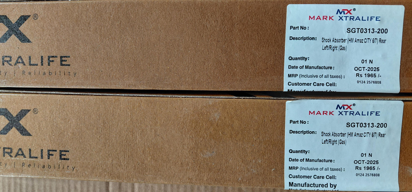 Honda Amaze, City Type VI, VII Rear Shock Absorber Set - SGT0313-200 Mark Xtralife