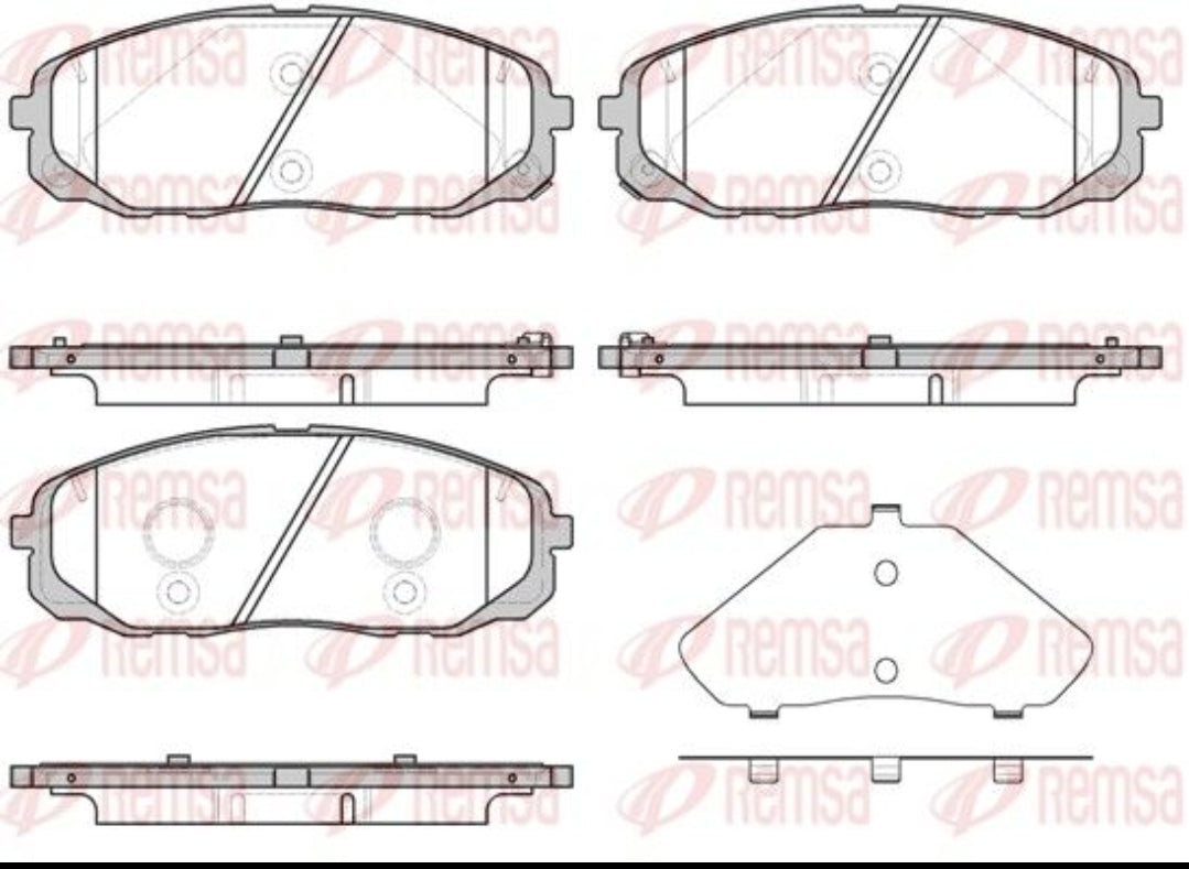 Kia Carnival Front Brake Pad Set - Remsa