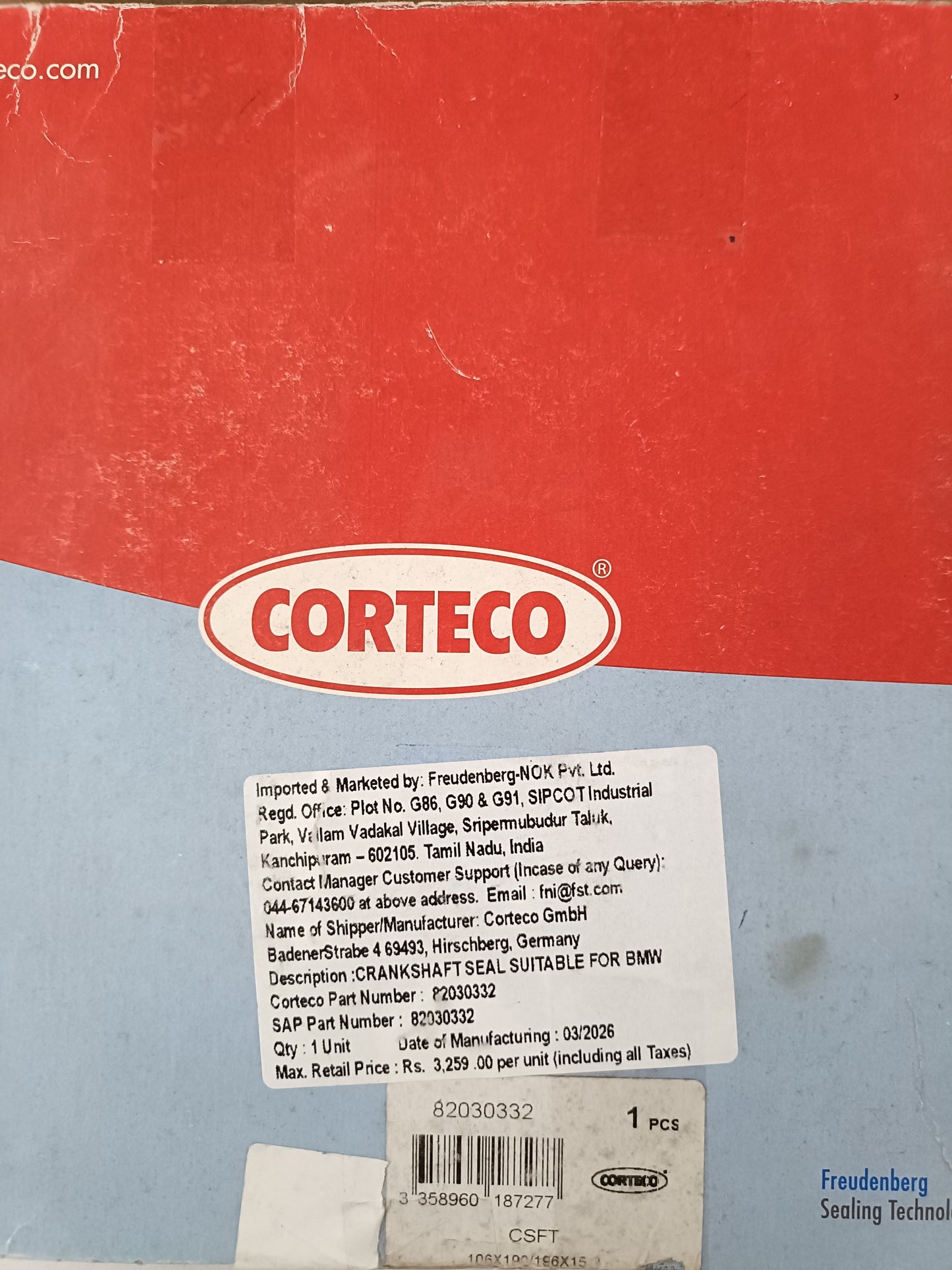 BMW, Ford, Hyundai, Volvo Main Seal - 82030332 Corteco Germany
