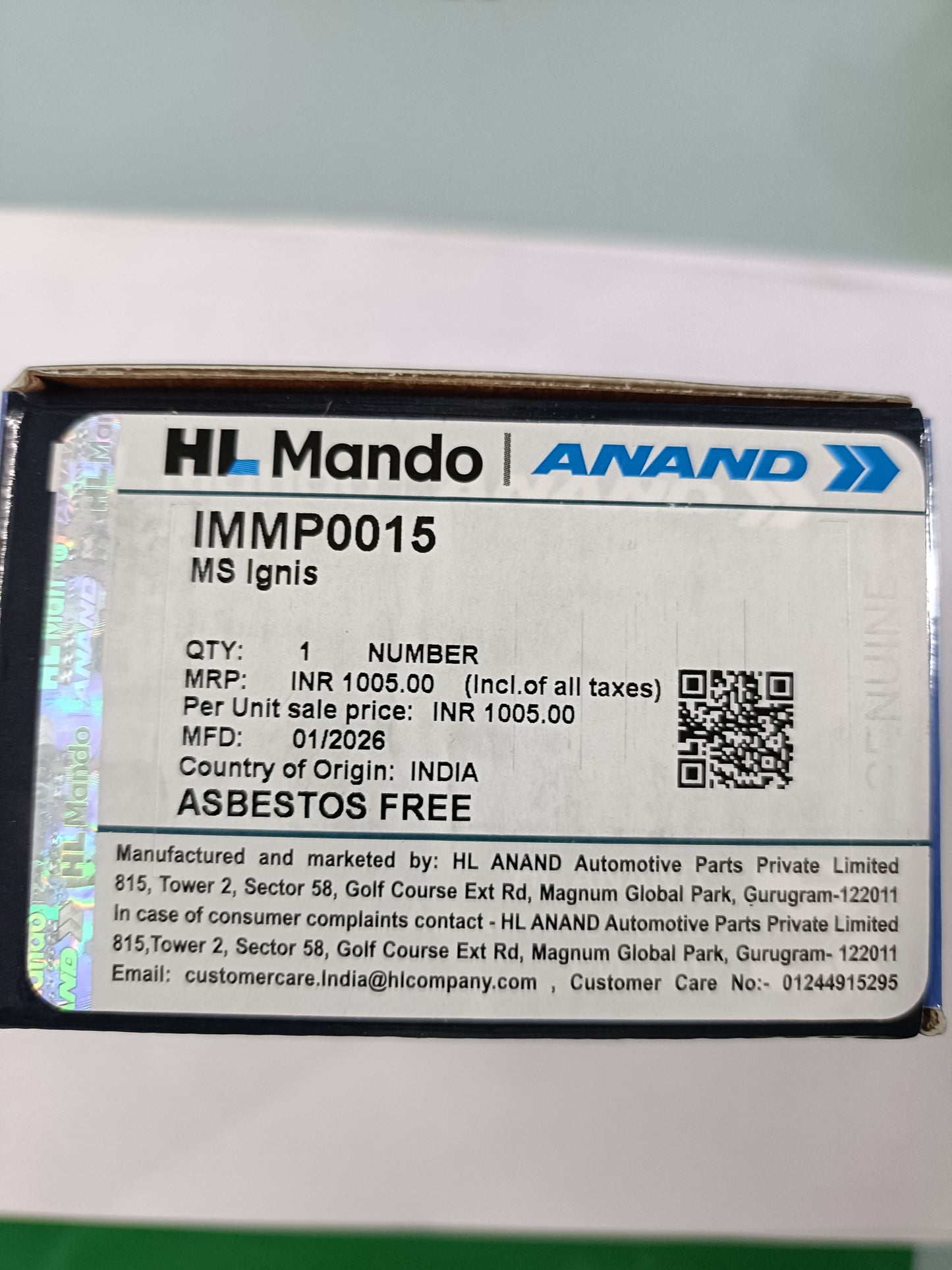 Maruti Suzuki Ignis Front Brake Pads - IMMP0015 Mando