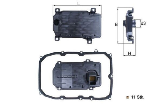 Audi Q7 4LB, Porsche Cayenne 92A, Panamera 970, VW Toureg 7P5 ATF Filter - HX 187 KIT - Mahle