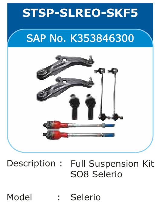 Maruti Suzuki Celerio Full Suspension Kit - STSP-SLREO-SKF5 Varroc