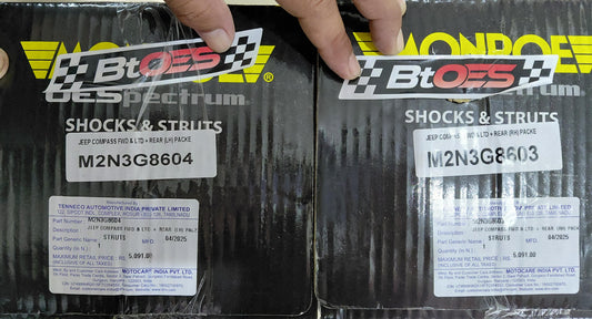 Jeep Compass Rear Shock Absorber Set 4×2 - M2N3G8603 & M2N3G8604 Monroe