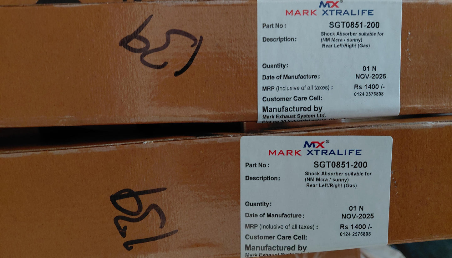 Nissan Sunny, Micra, Renualt Pulse, Scala Rear Shocker Set - SGT0851-200 Mark Xtralife