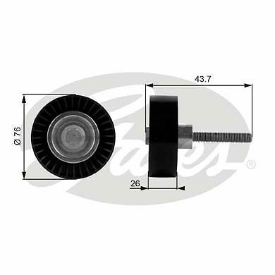 Audi, Skoda, VW Idler Pulley - T38054 Gates