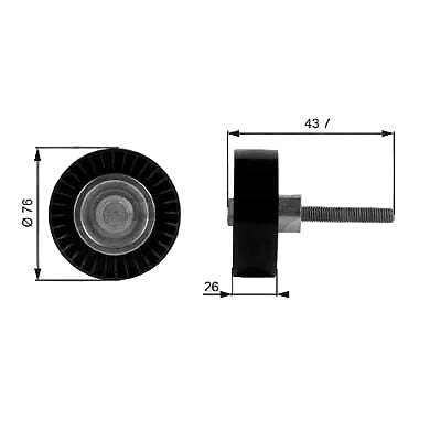 Audi, Skoda, VW Idler Pulley - T38054 Gates