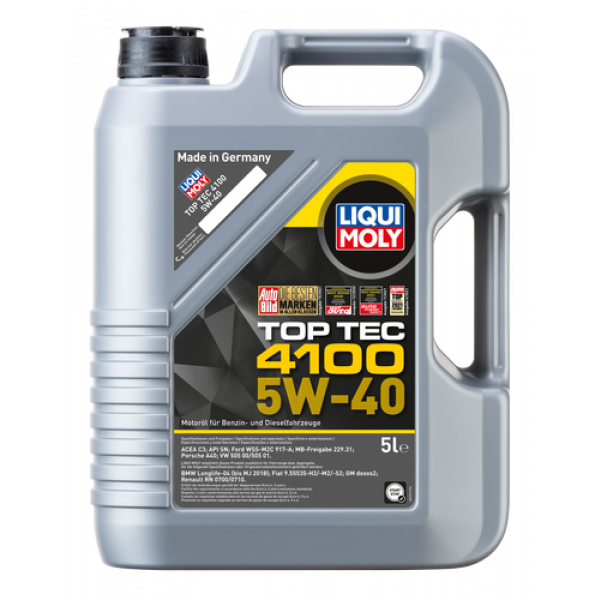 Liqui Moly Top Tec 4100 5W-40 5 Litres Manufacturing 2025 - 9511 Liqui Moly