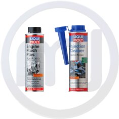 Liqui Moly Engine Flush Plus 300 ml + Petrol Injector Cleaner 300ml Combo - Liqui Moly