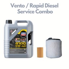 VW Vento, Skoda Rapid Diesel Service Combo Liqui Moly Top Tec 4100 5W-40 5L + VW Oil & Air Filter