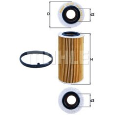 BMW 3 (F30, F80), Volvo XC70 II, XC60 I, V70 III, V60 I, V50, V40, S80 II, S60 II, C70 II, C30 (Up To 2015) - Mahle Oil Filter - OX 370D1