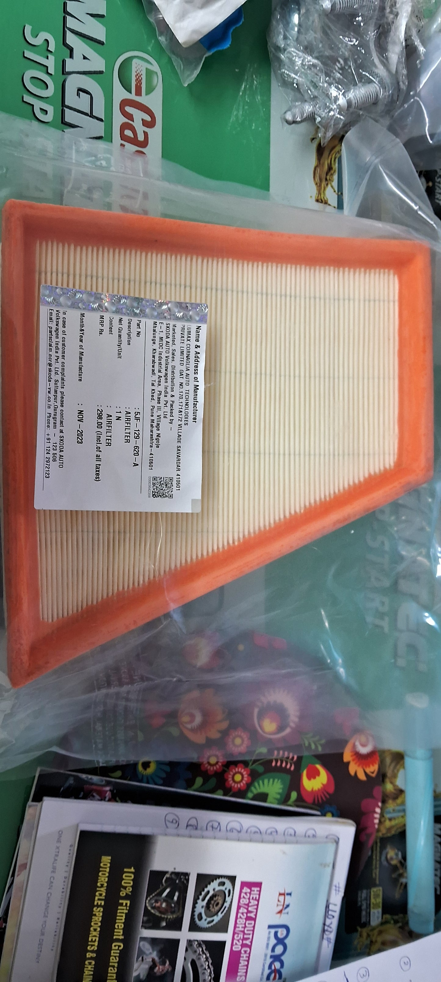 VW Polo, Skoda Fabia 1st Gen Petrol Air Filter - 5JF129620A VW