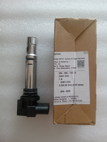 VW Polo, Vento, Ameo, Skoda Rapid Ignition Coil - 036905715H VW