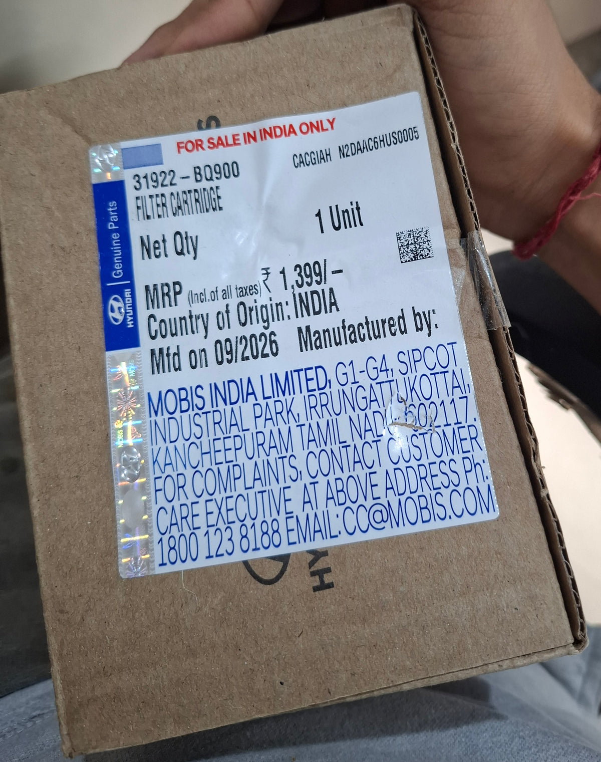 Hyundai Creta New, Kia Seltos - Diesel Filter 31922-BQ900 - Hyundai Genuine