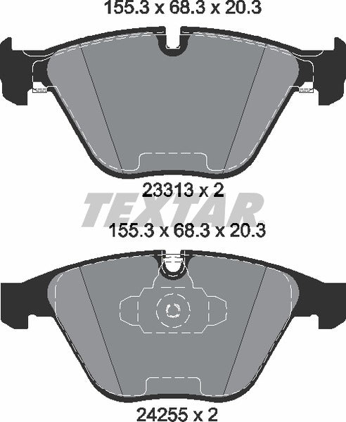 BMW 3 E90, X1 E84 Front Brake Pad Set - 2331301 Textar