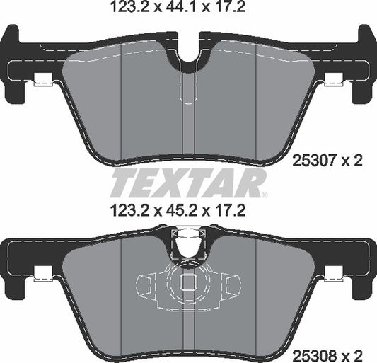 BMW 1 F20, 3 F30 Rear Brake Pad Set - 2530701 Textar