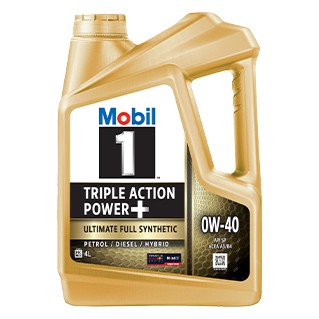 Mobil 1 Triple Action Power +, Full Synthetic 0W-40 4 Litres - Mobil