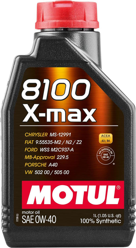 Motul 8100 X-max SAE 0W40 1L Synthetic Engine Oil - Motul