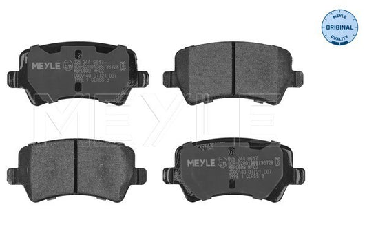 Volvo S60 II, XC60 I, S80 II, Land Rover Evoque L538, Freelander II L539 - Rear Brake Pads 0252449617 - Meyle