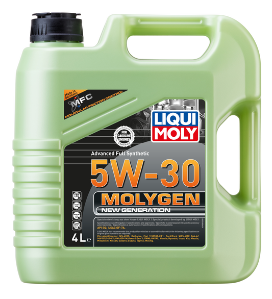 Liqui Moly Molygen 5W-30 4 Litres Manufacturing 02/25 - 9089 Liqui Moly