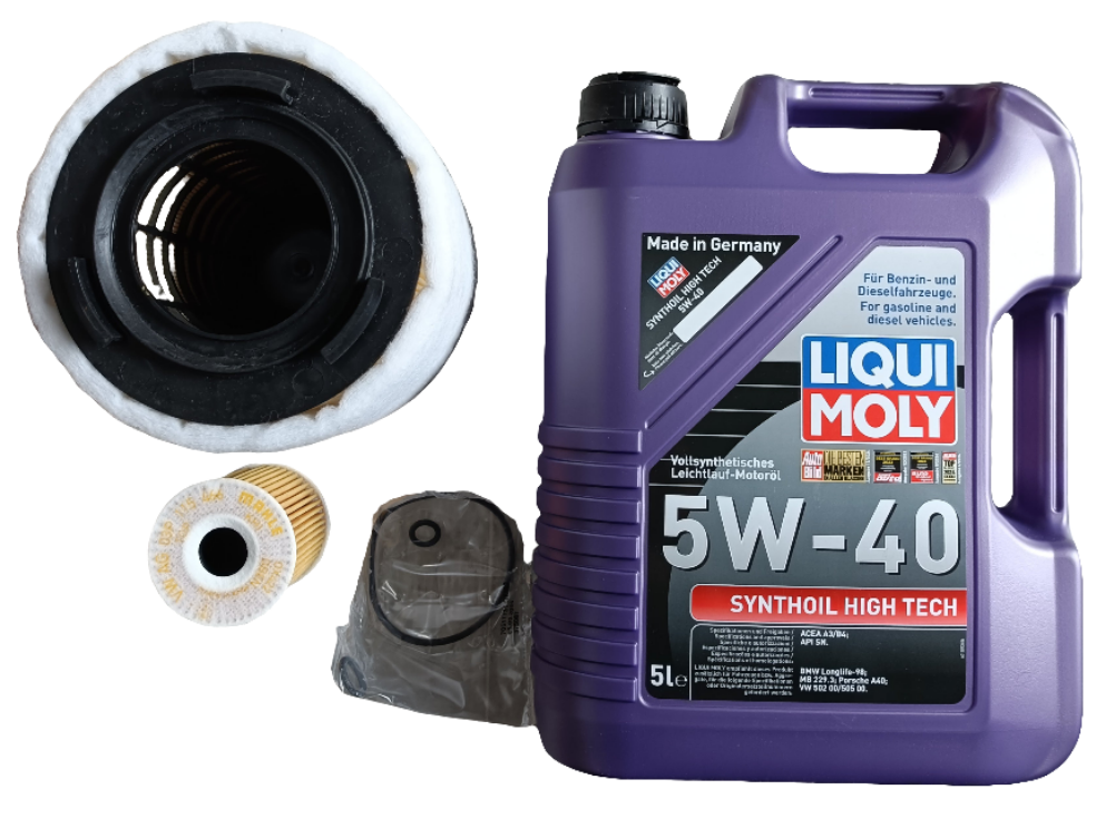 VW Polo, Skoda Fabia Diesel Service Combo Liqui Moly Synthoil High Tech 5W-40 5L + VW Oil & Air Filter