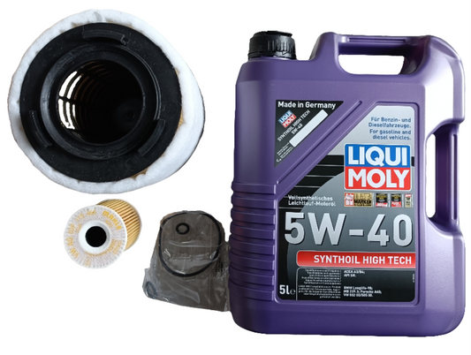 VW Polo, Skoda Fabia Diesel Service Combo Liqui Moly Synthoil High Tech 5W-40 5L + VW Oil & Air Filter