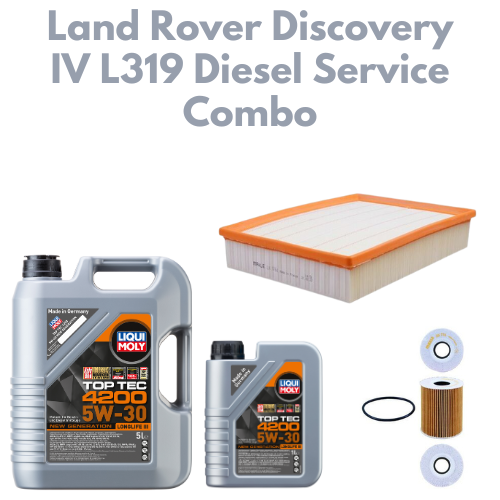 Land Rover Discovery IV L319 Diesel Service Combo - Liqui Moly 5W30 Top Tec 4200 6L + Mahle Oil & Air Filter