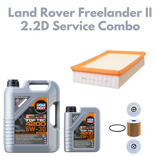 Land Rover Freelander II 2.2D Service Combo - Liqui Moly 5W30 Top Tec 4200 6L + Mahle Oil & Air Filter