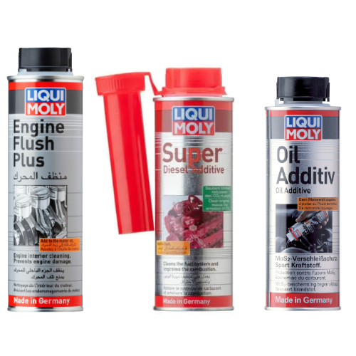 Liqui Moly Engine Flush Plus 300 ml + Oil Additive 200 ml + Diesel Additive 250 ml Combo - Liqui Moly